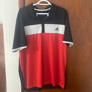 Adidas Golf Polo / Mens XL / Red, Black, White